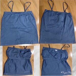 EUC Blue Jockey camisole / tank top with shelf bra - size M